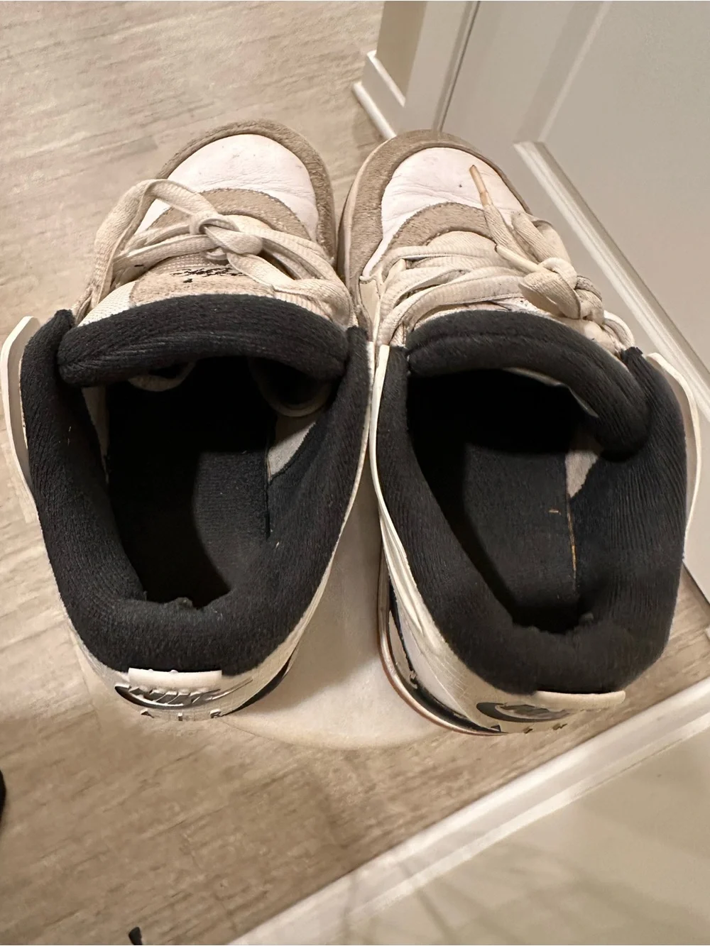 Jordan Kids White, Black & Gray Athletic Sneakers